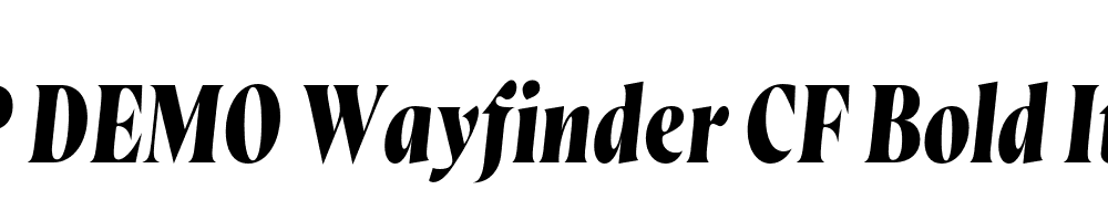 FSP DEMO Wayfinder CF Bold Italic