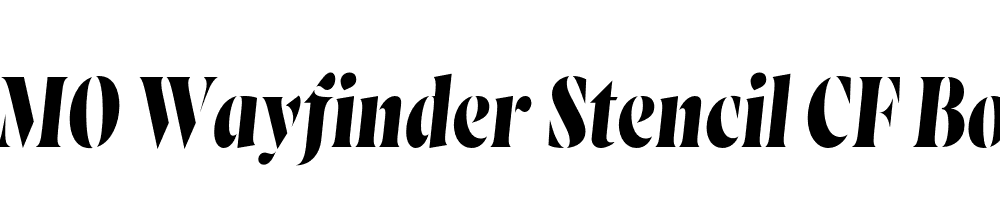 FSP DEMO Wayfinder Stencil CF Bold Italic