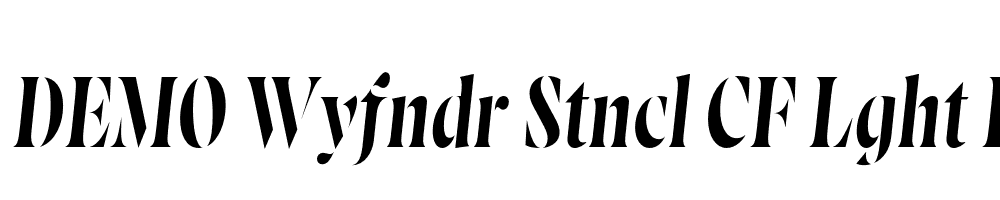 FSP DEMO Wyfndr Stncl CF Lght Italic