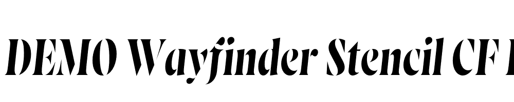 FSP DEMO Wayfinder Stencil CF Italic