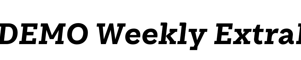  DEMO Weekly ExtraBold It Regular