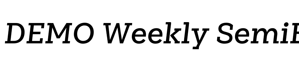  DEMO Weekly SemiBold It Regular