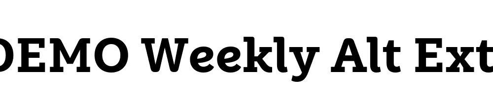  DEMO Weekly Alt ExtraBold Regular