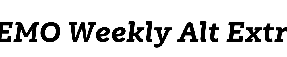  DEMO Weekly Alt ExtraBold It Regular