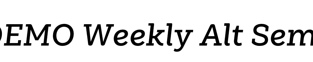  DEMO Weekly Alt SemiBold It Regular