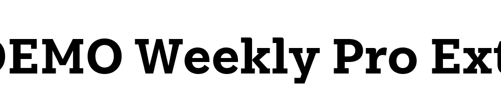  DEMO Weekly Pro ExtraBold Regular