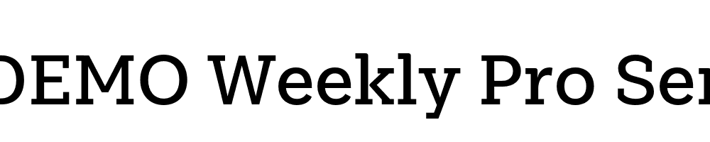  DEMO Weekly Pro SemiBold Regular