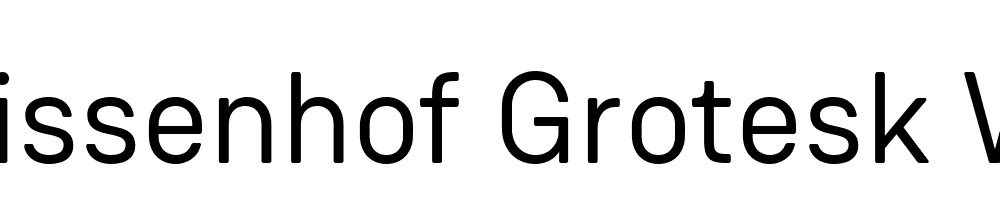 Weissenhof Grotesk Wrg