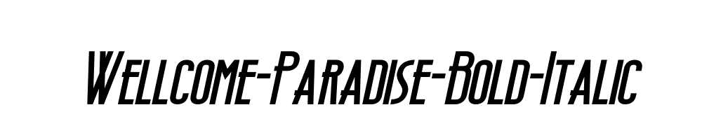 Wellcome-Paradise-Bold-Italic