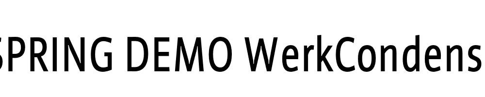  DEMO WerkCondensed Bold