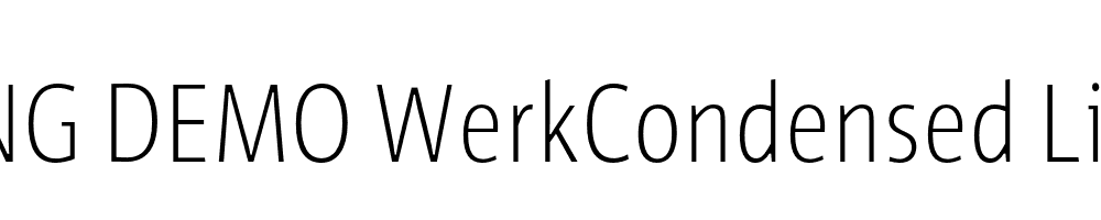  DEMO WerkCondensed Light Regular