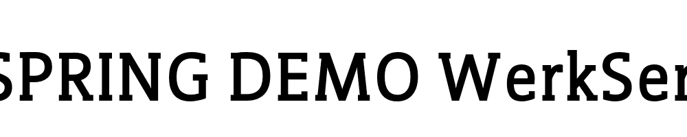  DEMO WerkSerif Bold