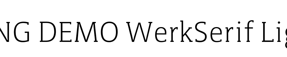  DEMO WerkSerif Light Regular