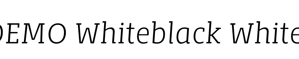 FSP DEMO Whiteblack White Italic