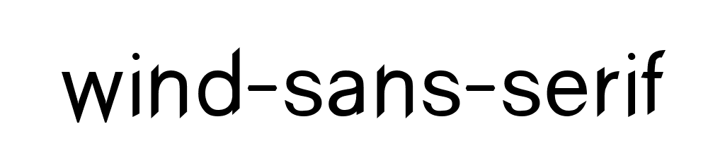 Wind Sans Serif