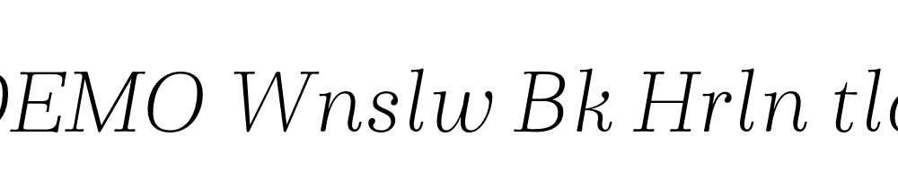 FSP DEMO Wnslw Bk Hrln tlc Italic