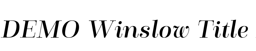 FSP DEMO Winslow Title Italic