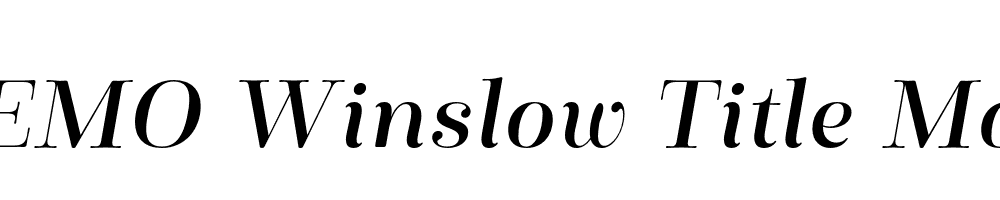 FSP DEMO Winslow Title Mod Italic