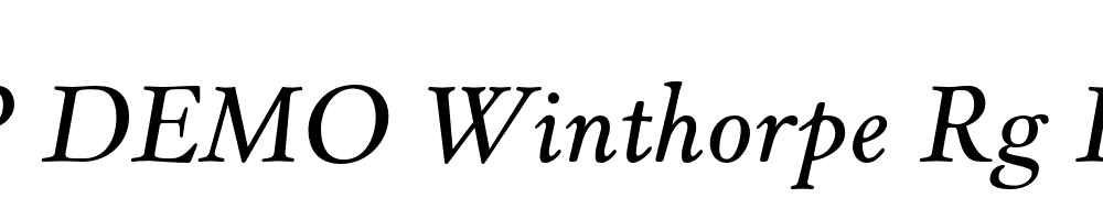 FSP DEMO Winthorpe Rg Italic