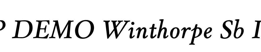 FSP DEMO Winthorpe Sb Italic