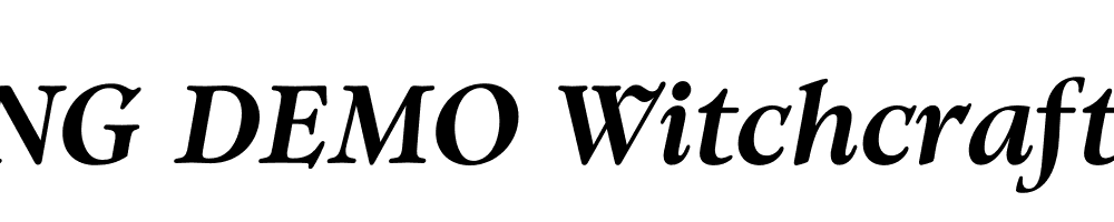  DEMO Witchcraft Bold Italic