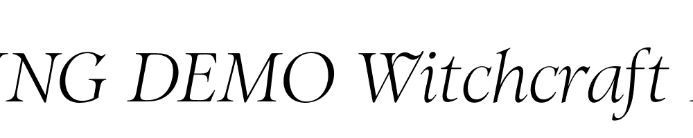  DEMO Witchcraft Light Italic