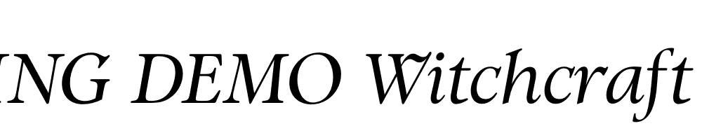  DEMO Witchcraft Med Italic