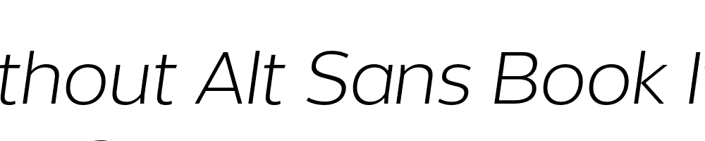  DEMO Without Alt Sans Book Italic Regular