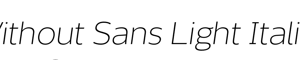  DEMO Without Sans Light Italic Regular