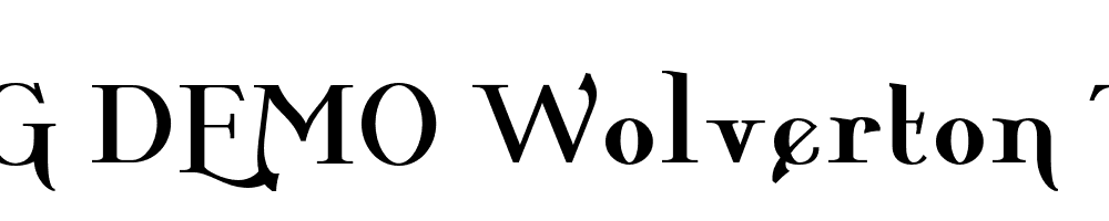  DEMO Wolverton Text No.1 Bold