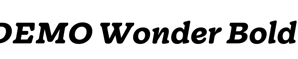 FSP DEMO Wonder Bold Italic