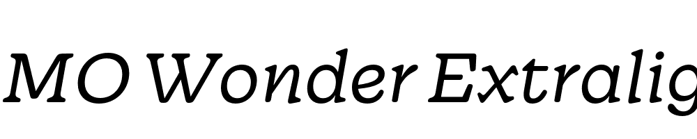 FSP DEMO Wonder Extralight Italic