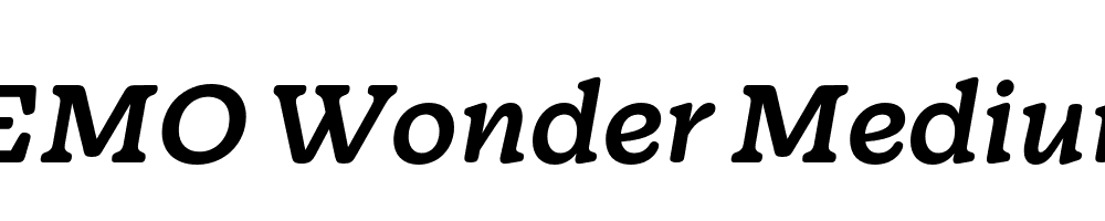 FSP DEMO Wonder Medium Italic