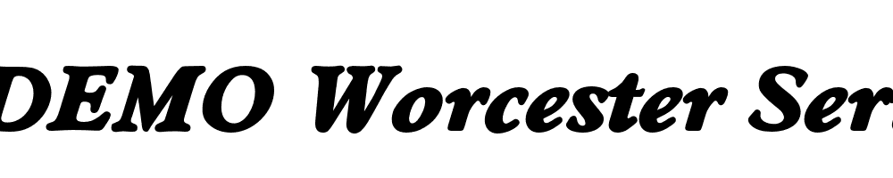  DEMO Worcester Serial Heavy Italic