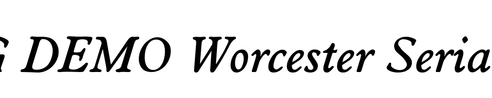  DEMO Worcester Serial Medium Italic