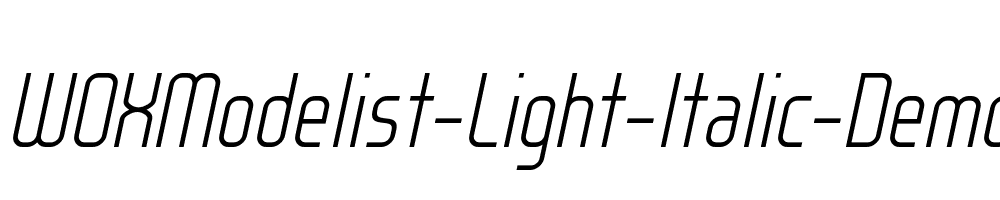 WOXModelist-Light-Italic-Demo