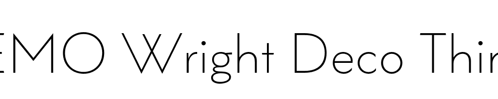 FSP DEMO Wright Deco Thin Regular