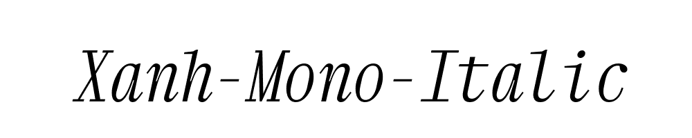 Xanh-Mono-Italic