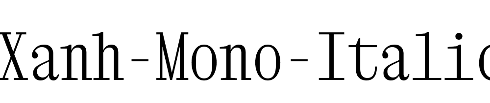 Xanh Mono Italic