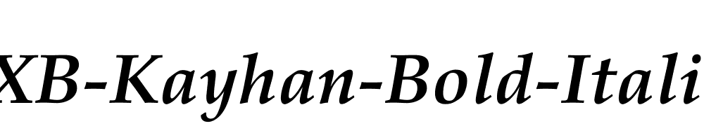 XB-Kayhan-Bold-Italic