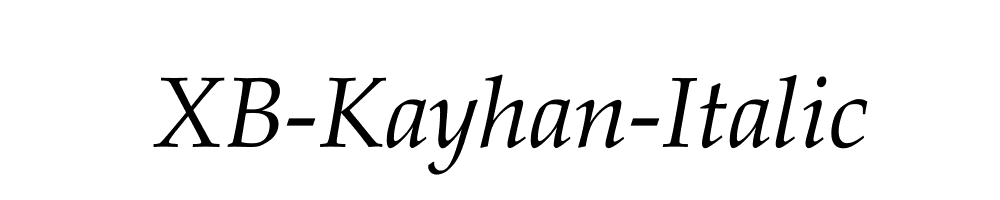 XB-Kayhan-Italic