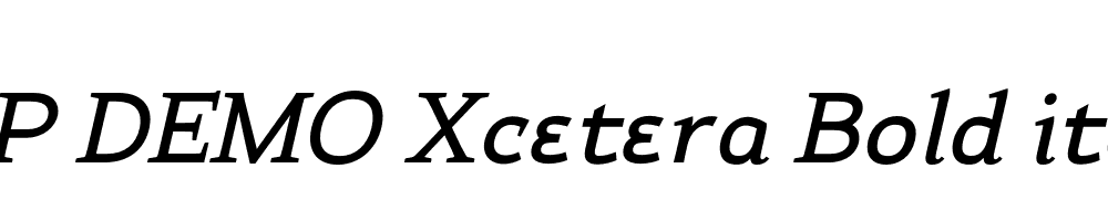 FSP DEMO Xcetera Bold italic