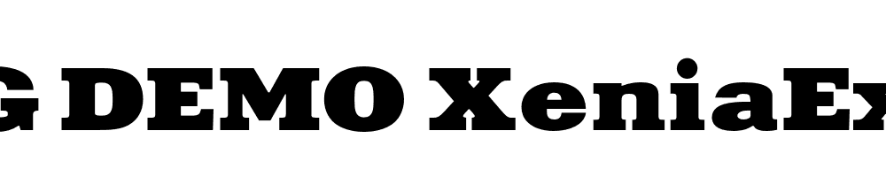  DEMO XeniaExtended Bold