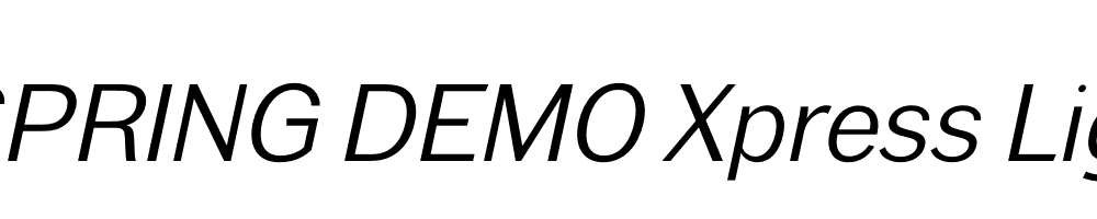  DEMO Xpress Light Italic