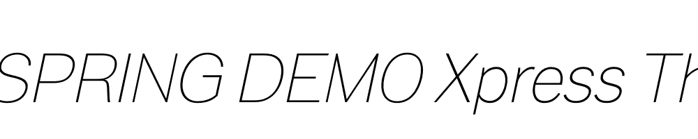  DEMO Xpress Thin Italic