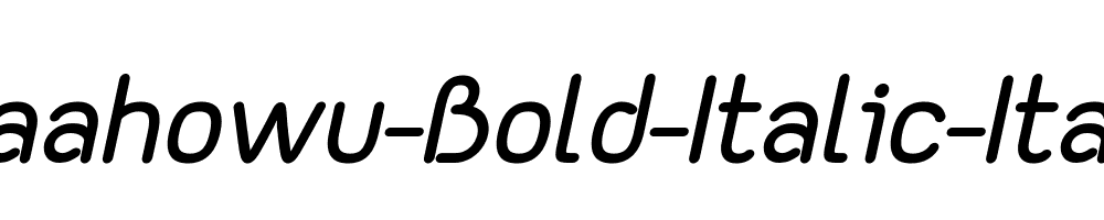 Yaahowu-Bold-Italic-Italic