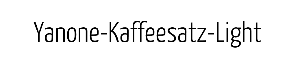 Yanone-Kaffeesatz-Light