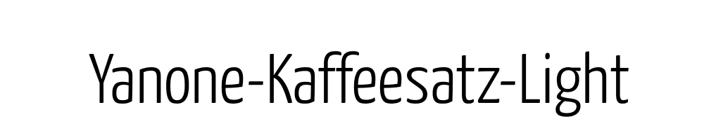 Yanone-Kaffeesatz-Light