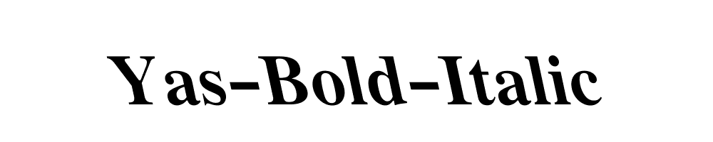 Yas-Bold-Italic