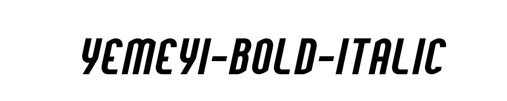 Yemeyi-Bold-Italic